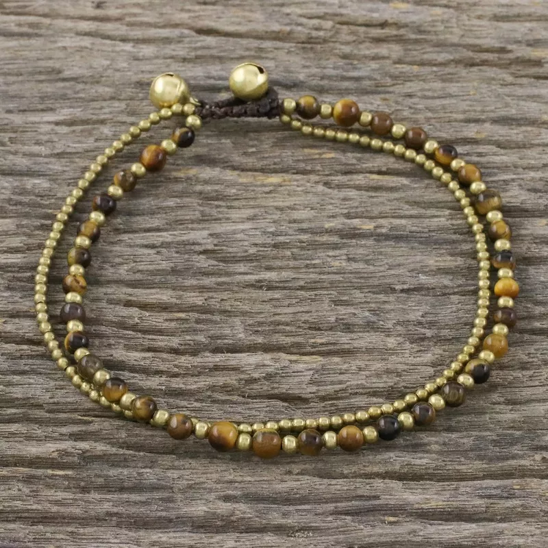 Ringing Beauty Tiger’s Eye Beaded Anklet