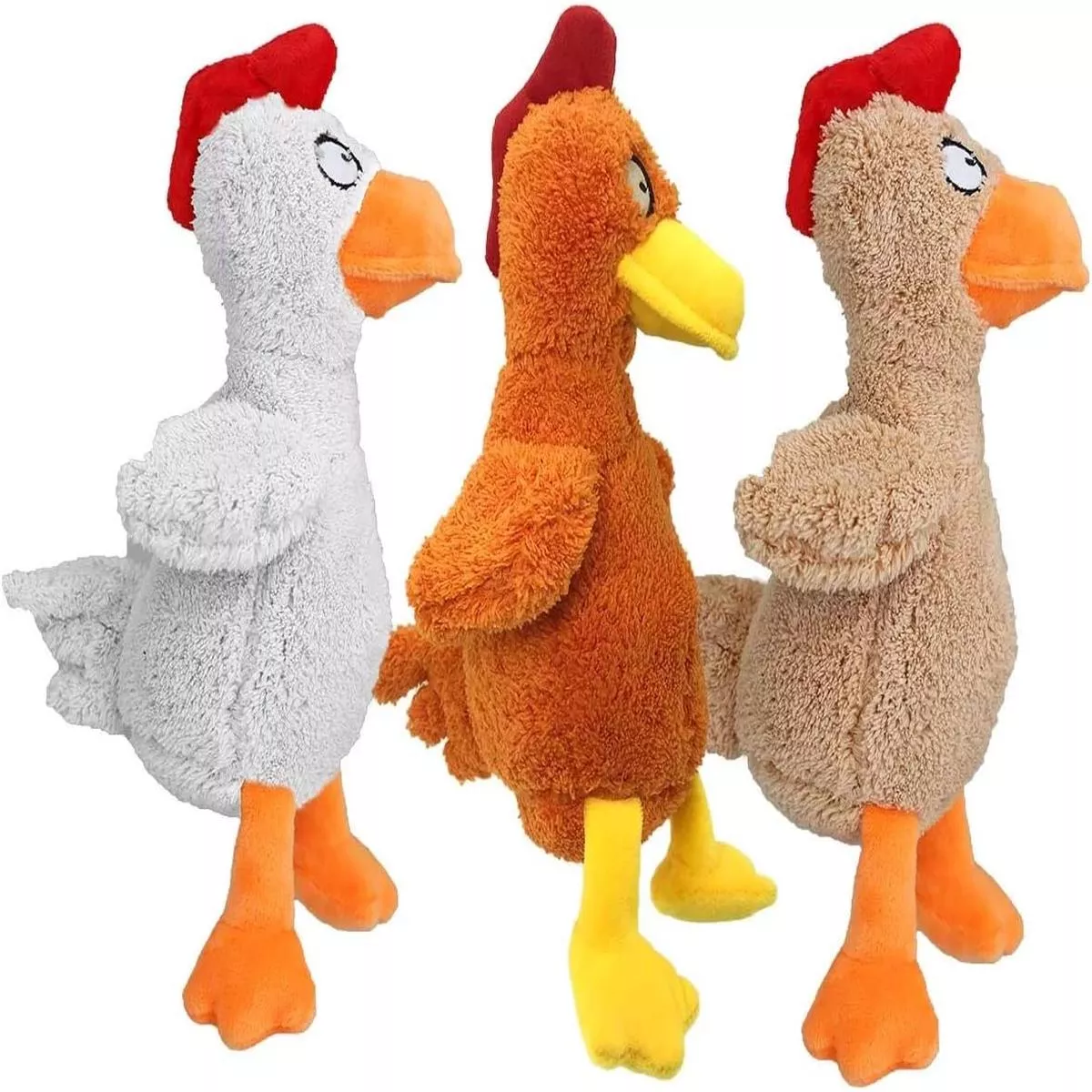 Rodney Rooster Dog Toy, White