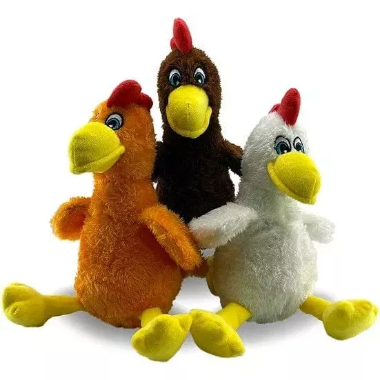 Rodney Rooster Plush Dog Toy, 11", Assorted