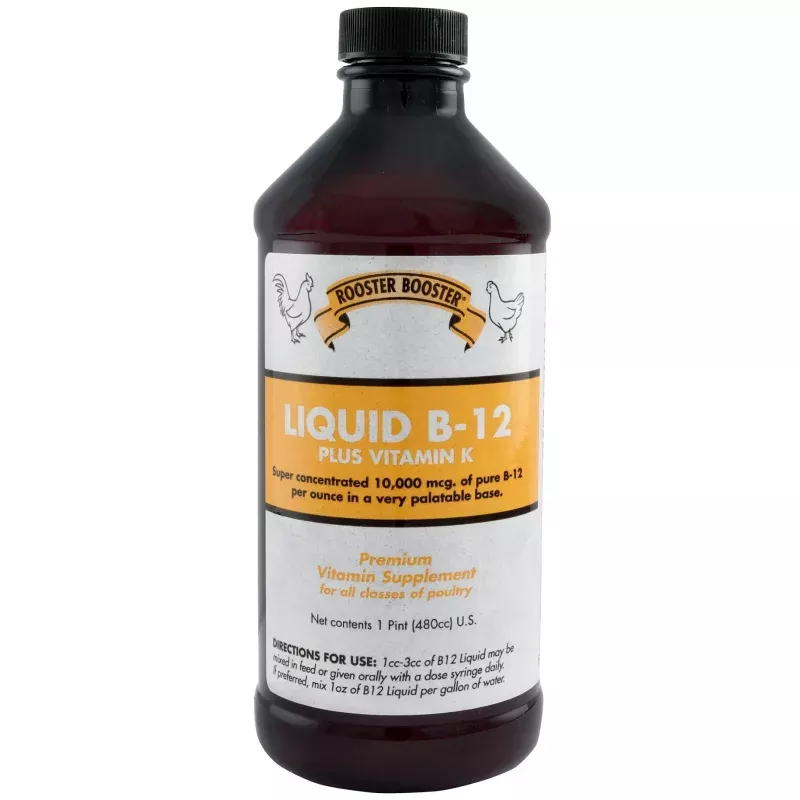 Rooster Booster Liquid B-12 Supplement for Poultry
