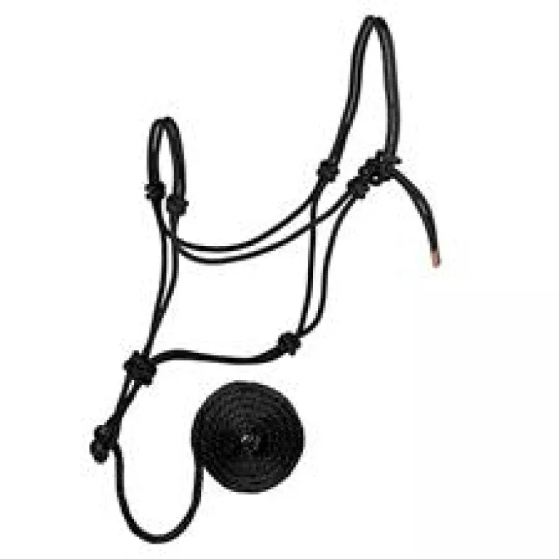 Rope Halter with Lead- Diamond braid ORANGE