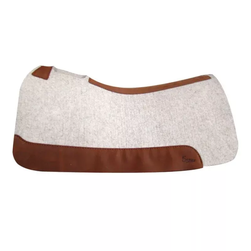 "The Roper" 5 Star Contoured Wool Saddle Pad for Horses Natural