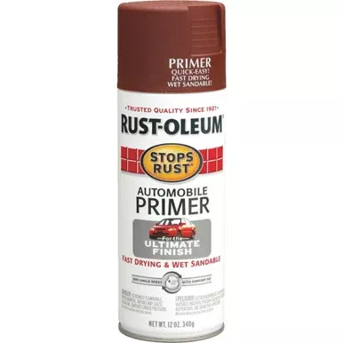 Rust-Oleum Flat Red Stops Rust Automotive Primer Spray – 12 oz