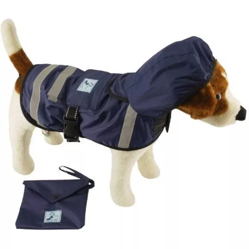 Safety Hooded Raincoat – blue