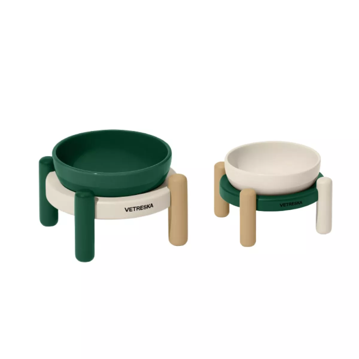 Santal Forest Ceramic Pet Bowl Set