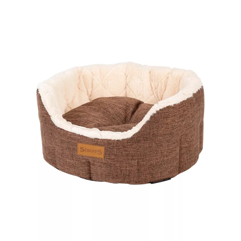 Scruffs – Woodlands Oval Bed Brown (55cm) Brown