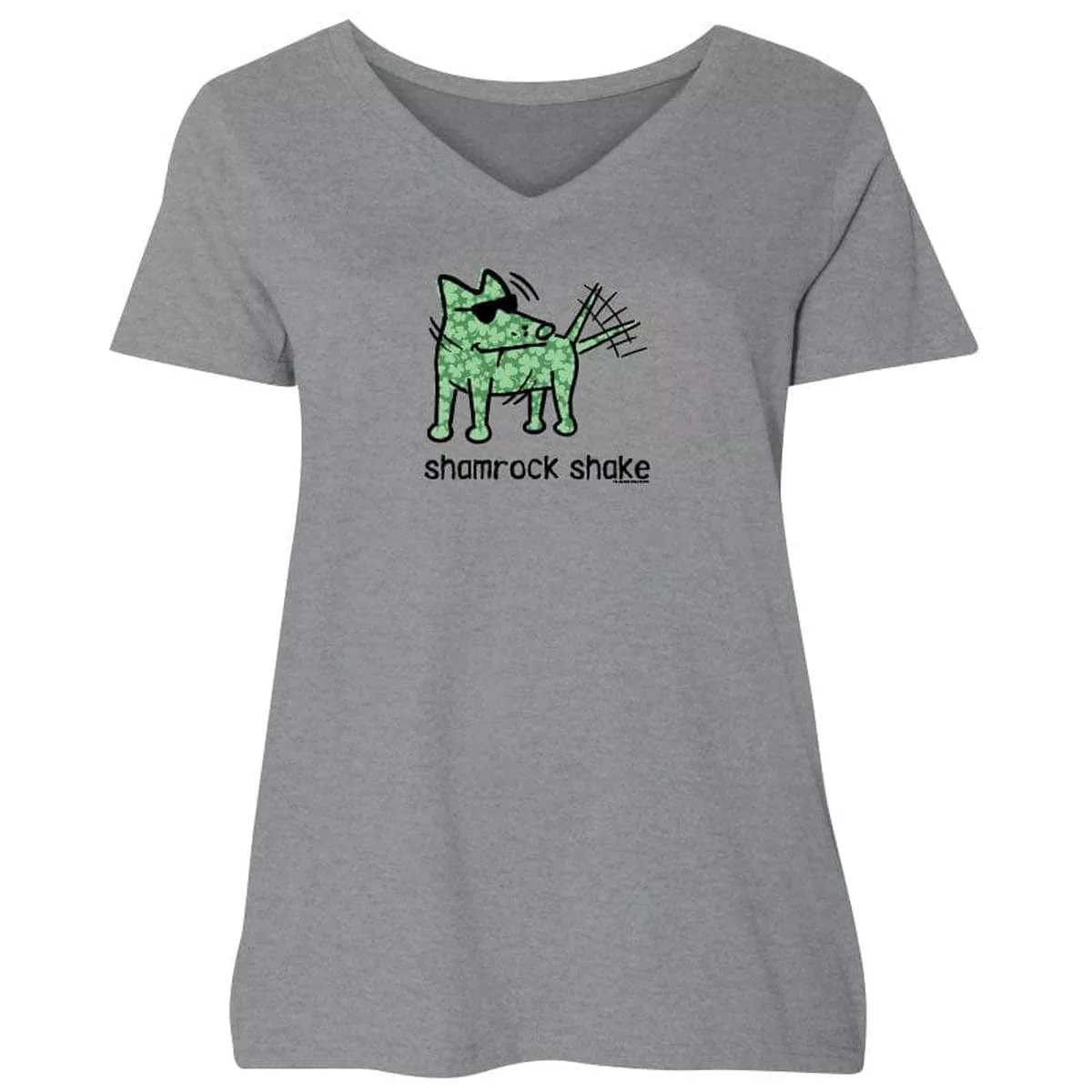 Shamrock Shake – Ladies Curvy V-Neck Tee