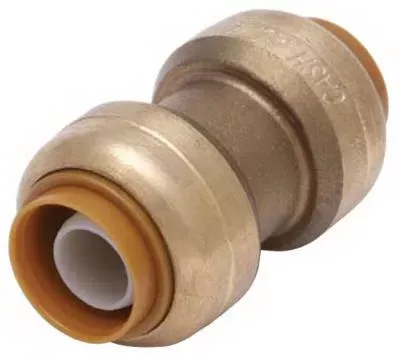 Sharkbite Coupling, Copper, 1/2″ X 1/2″