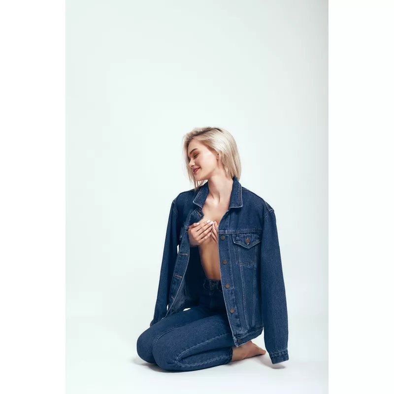 Sherpa Ex-boyfriend Trucker Jacket Medium Indigo