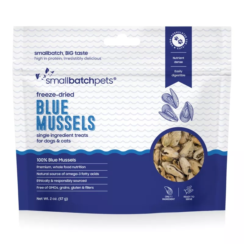 SmallBatch Freeze Dried Blue Mussel Treats 2oz