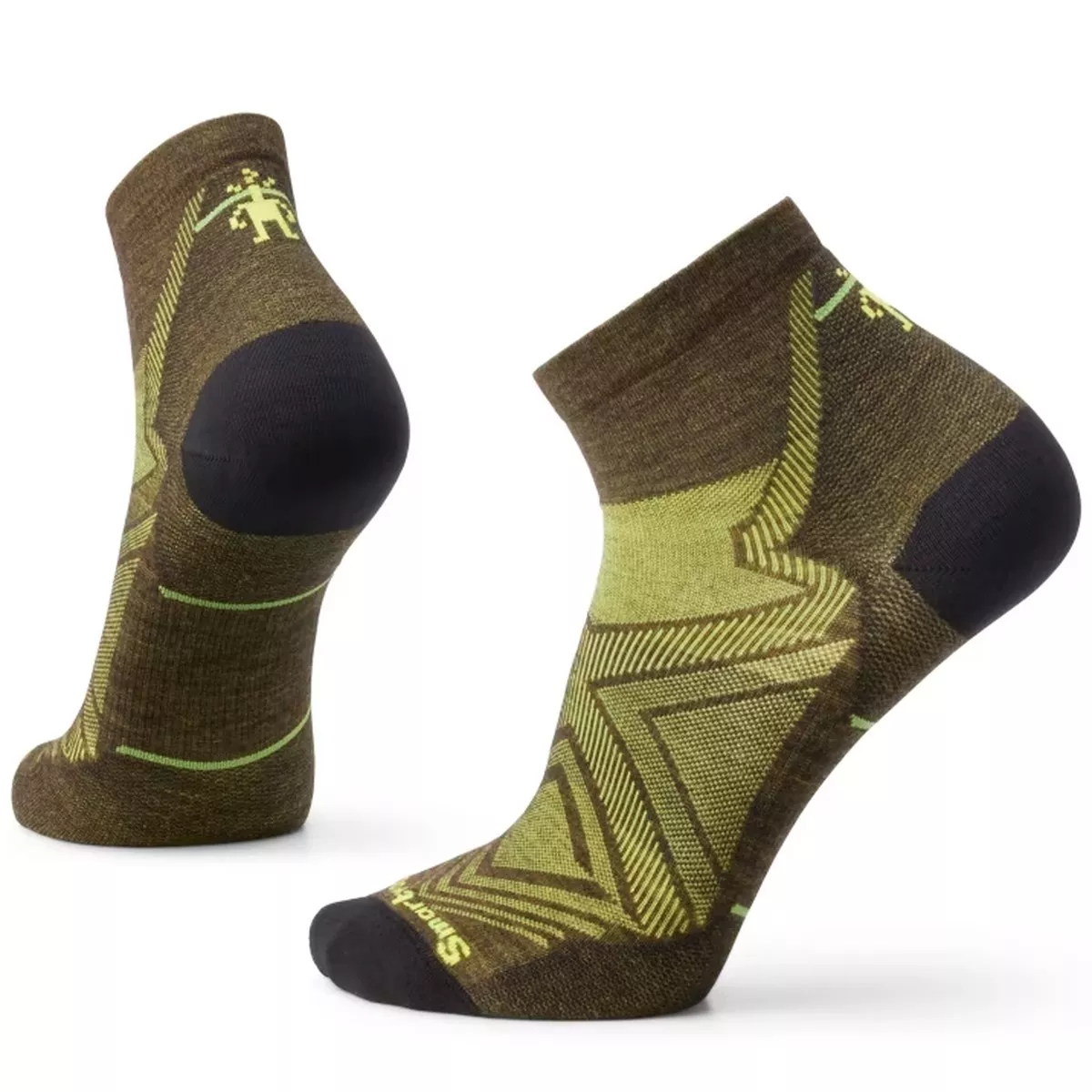 Smartwool Men's Run Ankle Socks - Military Olive