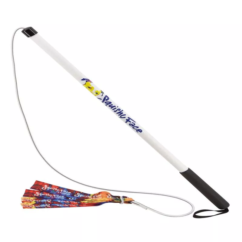 Squishy Face Rainbow Flirt Pole V2 with Squeaker
