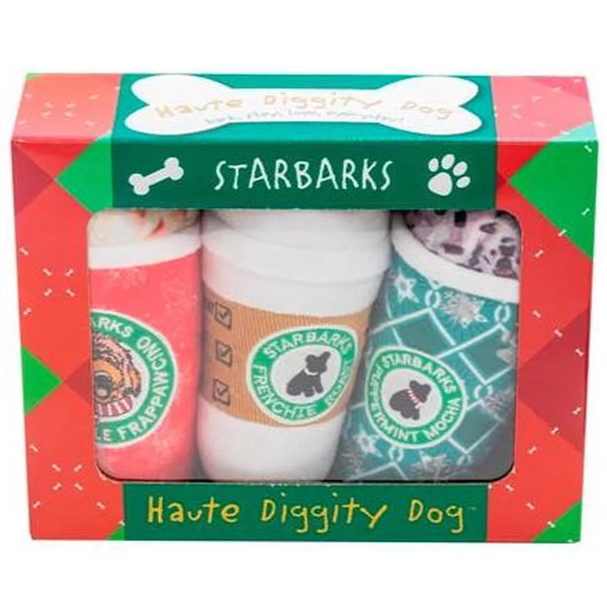 “Starbarks” Plush Puppuccino Dog Toy Set – 3 pc.