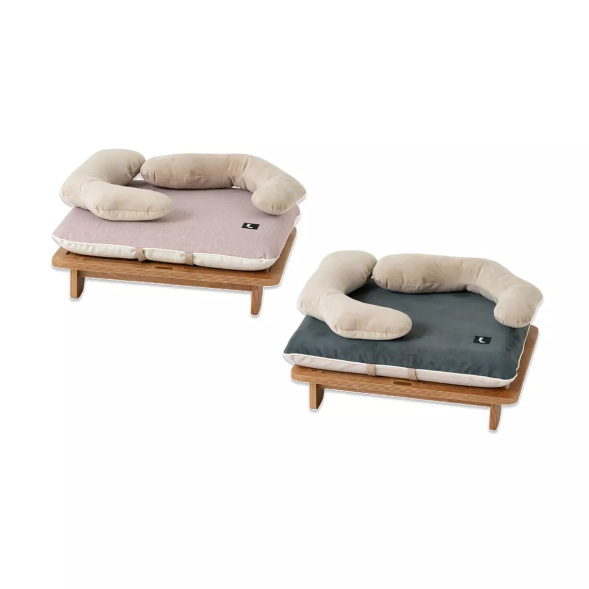 Surro Pet Bed Birch Wood Frame Set