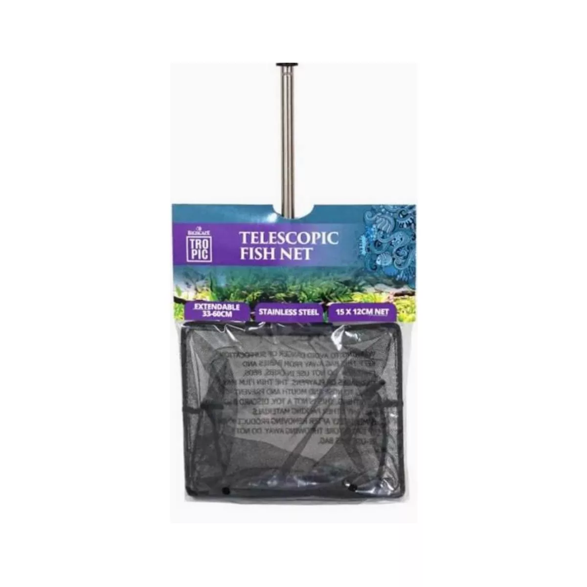 Telescopic Extendable Fish Net-Size: 15x12cm