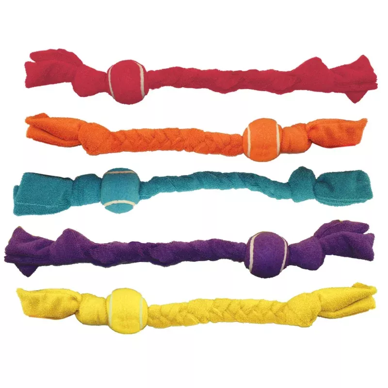 "Throw in The Towel" with Tennis Ball Dog Toy, 19"L Assorted