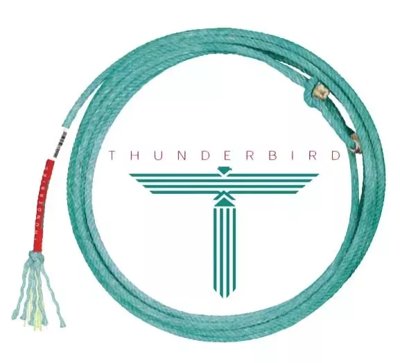 Thunderbird Nylon/Poly Team Ropes - Head & Heel Roping Ropes, Aqua