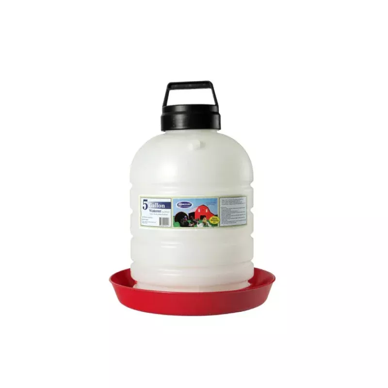Top Fill Plastic Poultry Waterer 5 Gallon