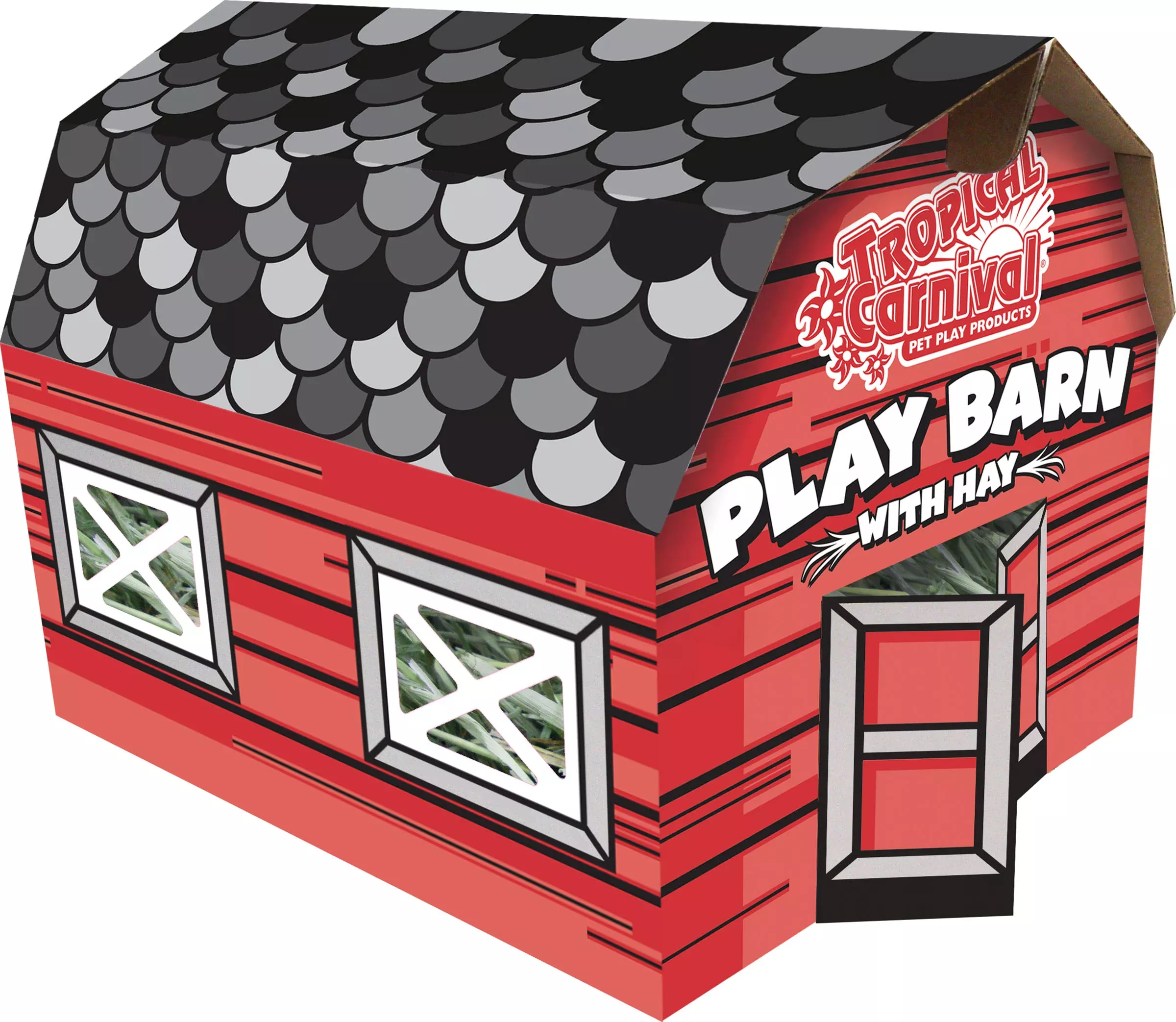 Tropical Carnival Play Barn W/Hay