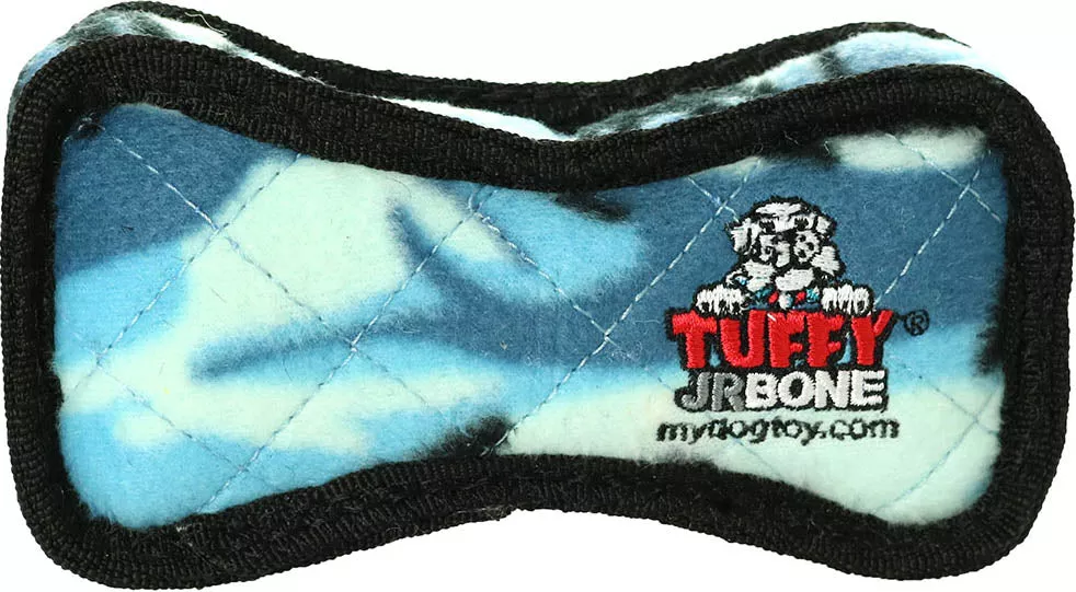 Tuffy Jr Bone 2 Durable Squeaky Soft Dog Toy