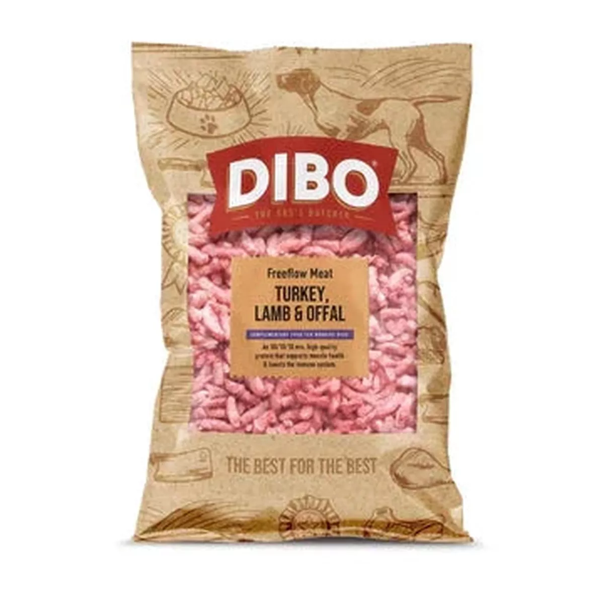 Turkey, Lamb & Offal Freeflow 1kg DIBO