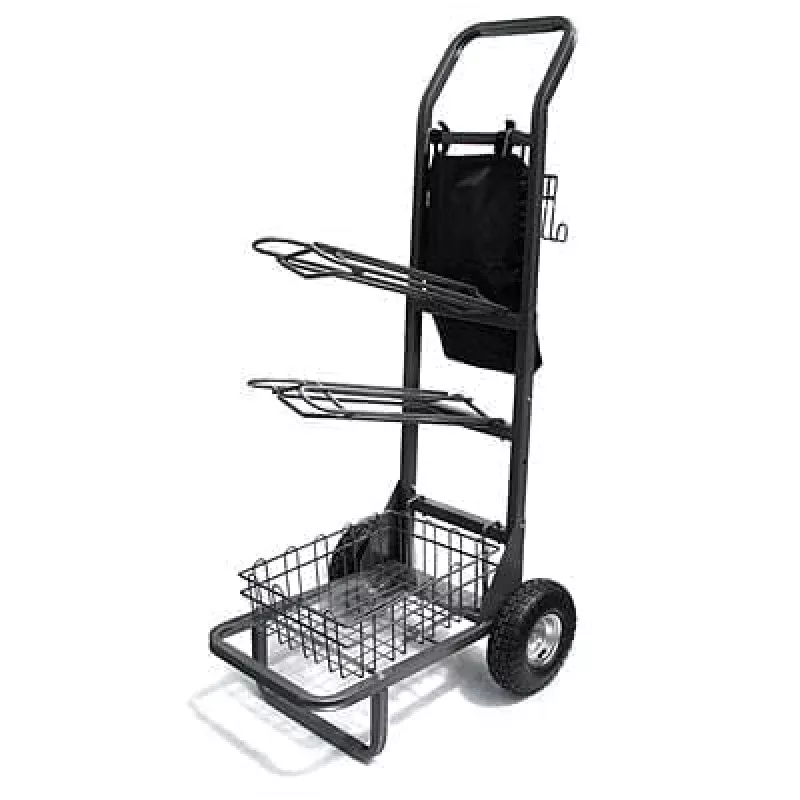 Two Wheel Saddle Rack Cart Black