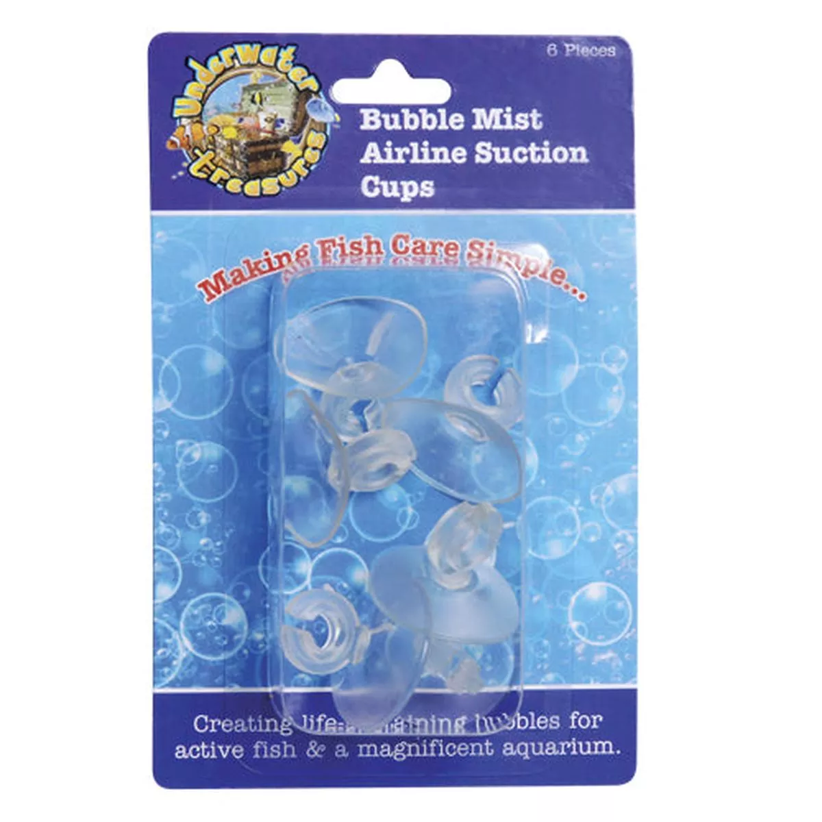 Underwater Treasures Bubble Mist Airline Suction Cups – 6 pack