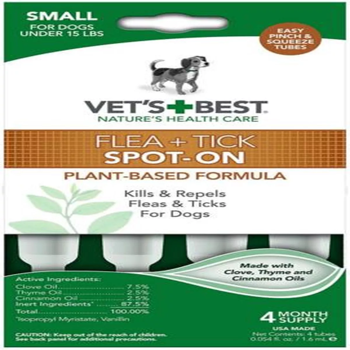 Vet's Best Flea & Tick Drops 4 Pack