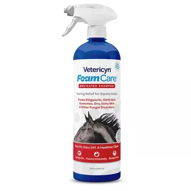 Vetericyn Foamcare Equine Medicated Shampoo – 32 fl oz