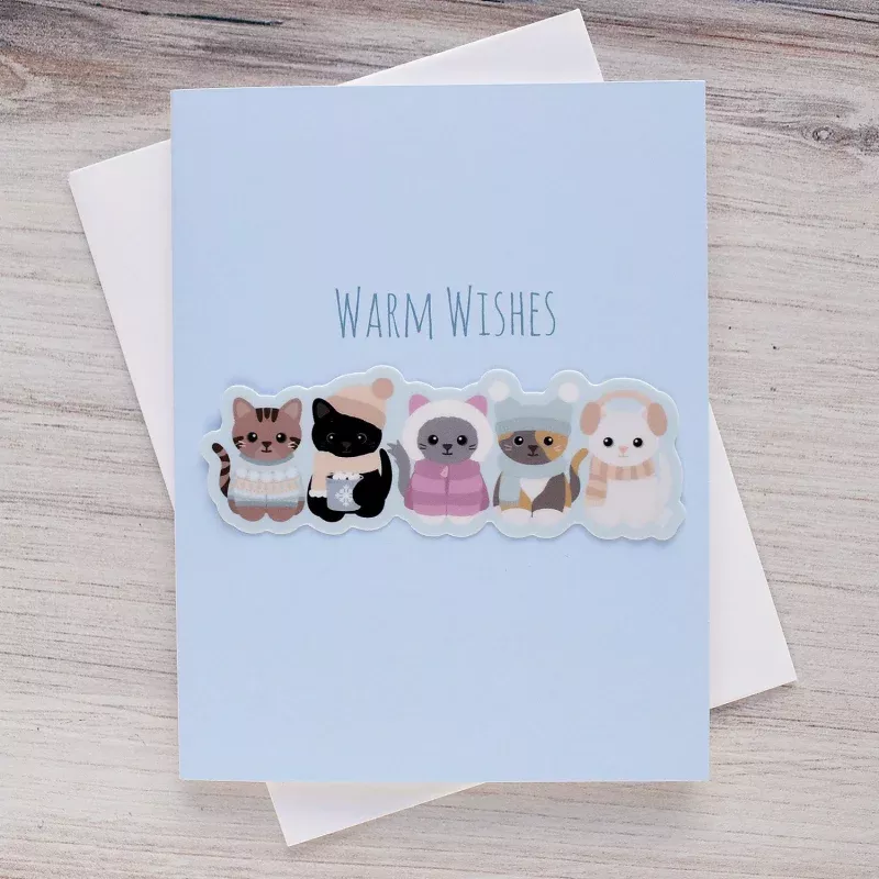 Warm Wishes Holiday Sticker Card