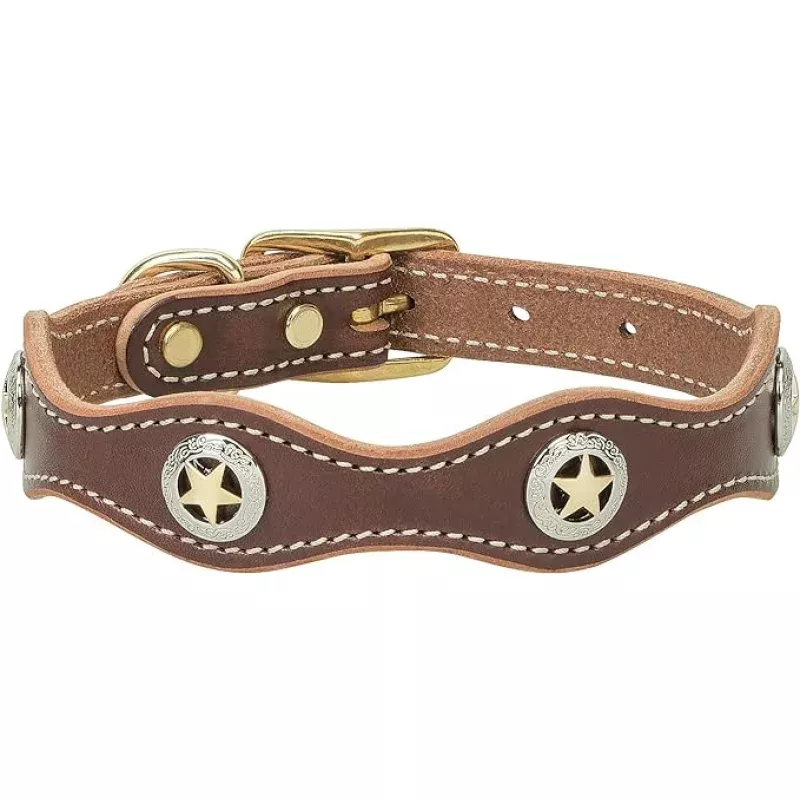Weaver Lonestar Dog Collar Rich Brown