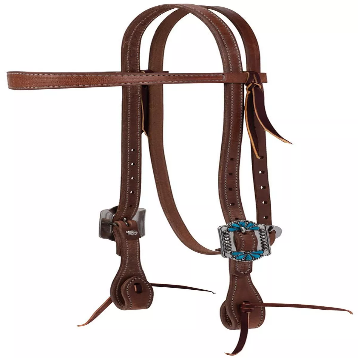 Weaver ProTack Turquoise Flower Browband Headstall