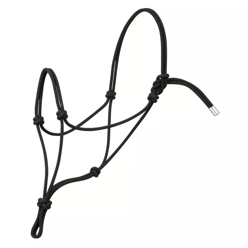 Weaver Silvertip Rope Halter, Average Black