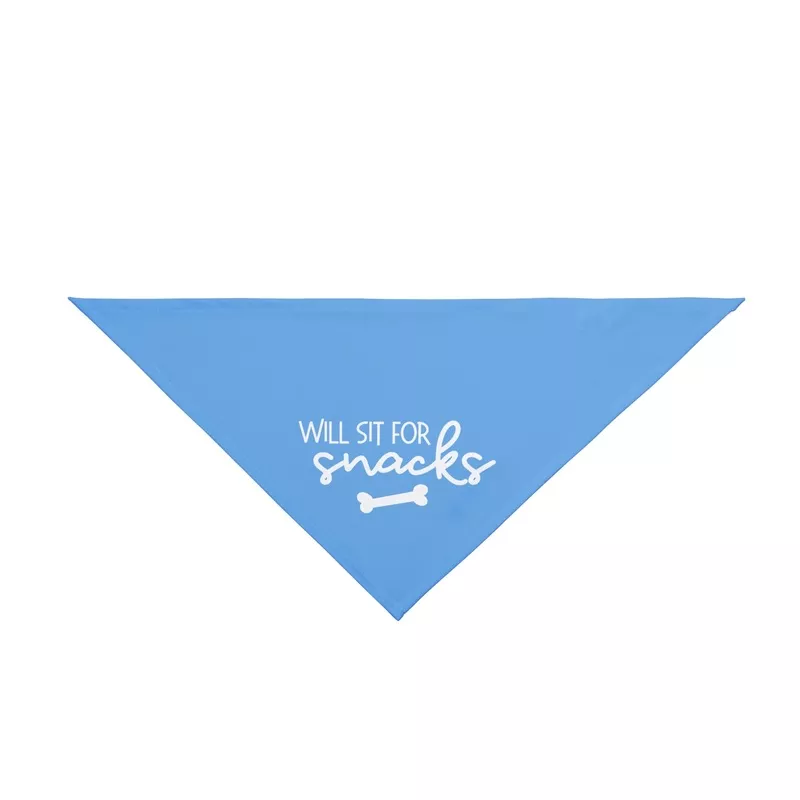 Will Sit For Snacks | Blue Dog Bandana