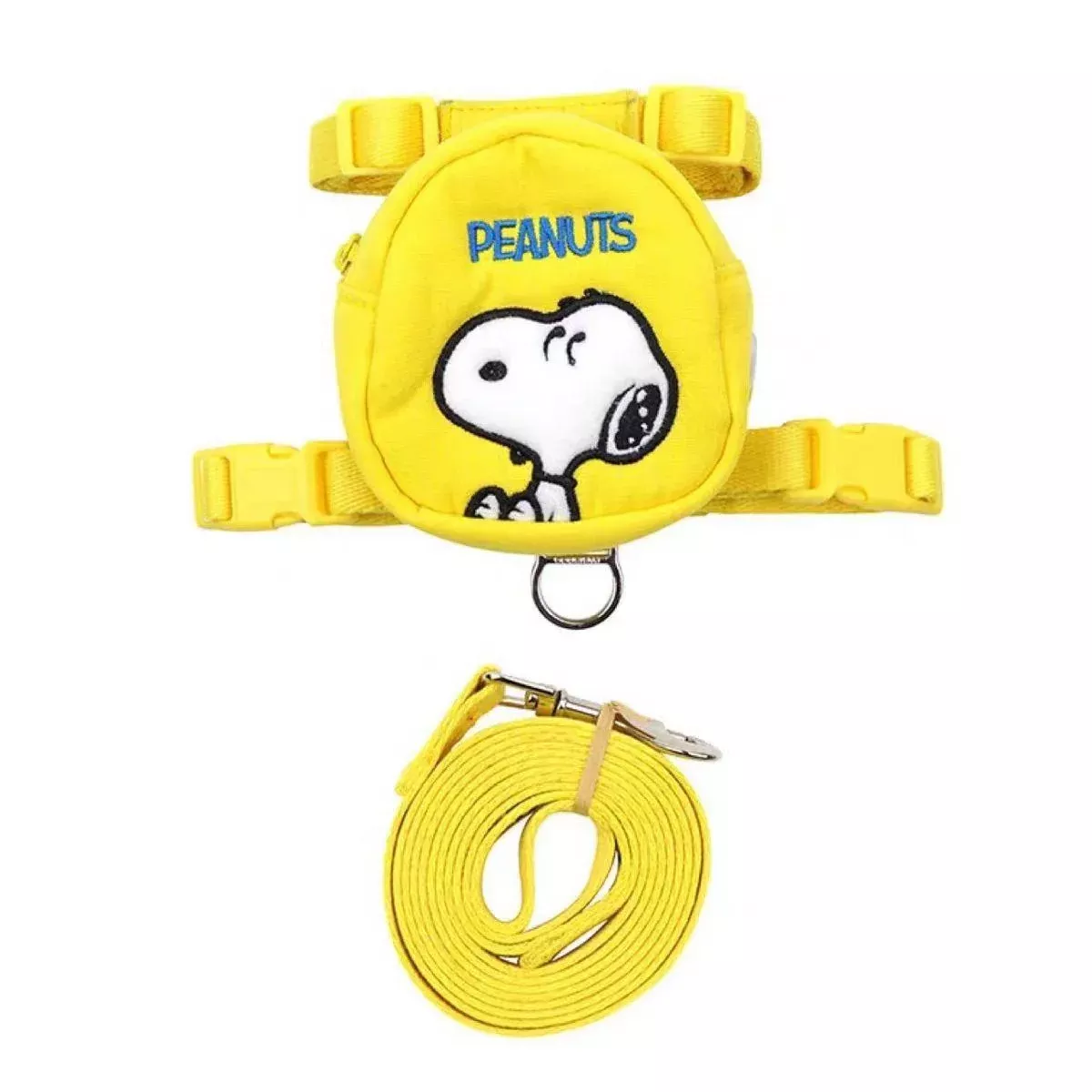 Yellow Cartoon Dog Backpack Harness Set