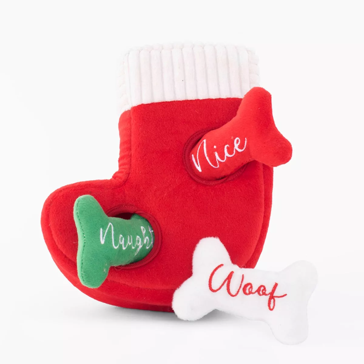 Zippy Paws Holiday Burrow - Naughty or Nice Stocking