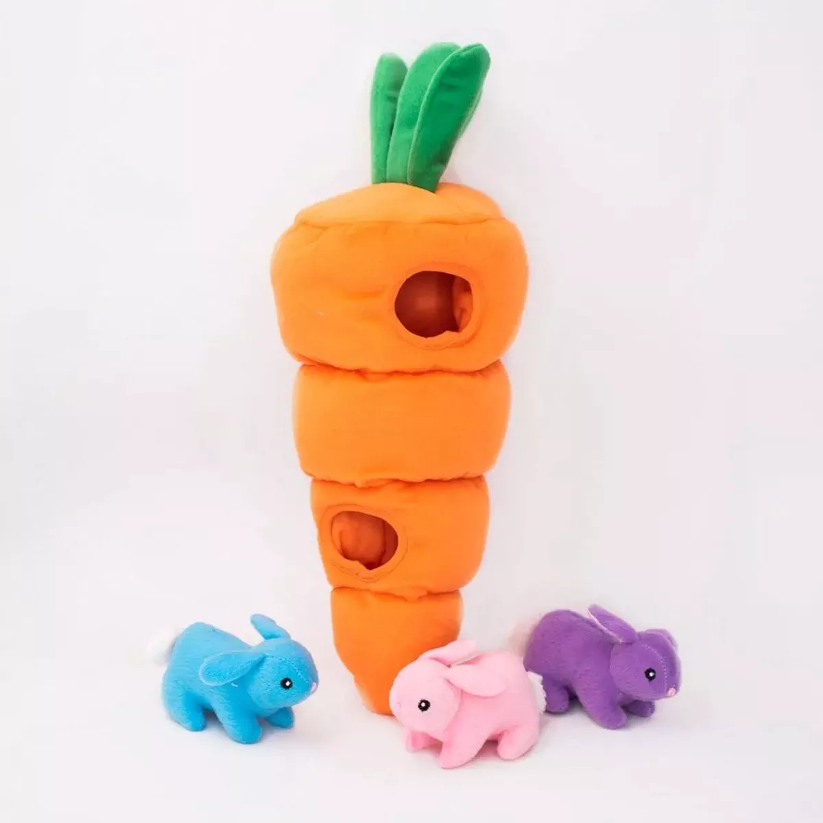 ZippyPaws "Zippy Burrow" Easter Carrot Interactive Dog Toy